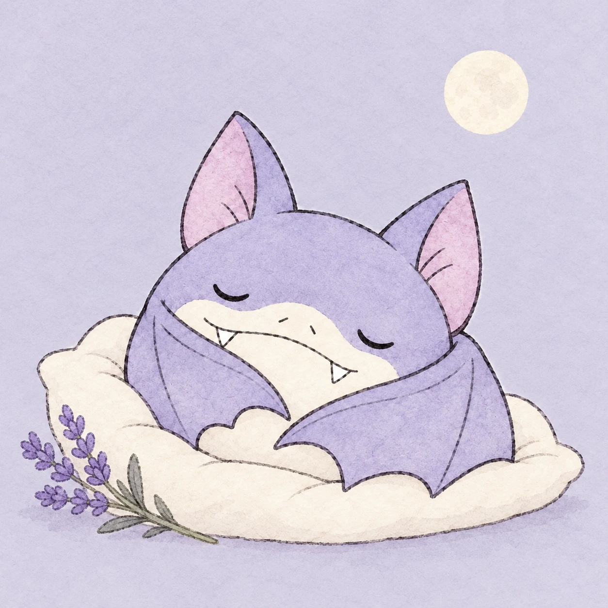Lil Fang sleeping on a soft cream pillow
